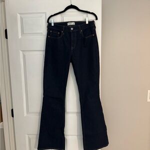 Abercrombie & Fitch Dark Indigo Flare Jeans SIZE 28 L CURVE LOVE